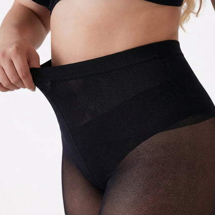 [XL-XXXXL] 4 Pairs Plus Size 20D Sheer Tights | Ultra Stretch Control Top Pantyhose | Black Nude Light Nude Stockings