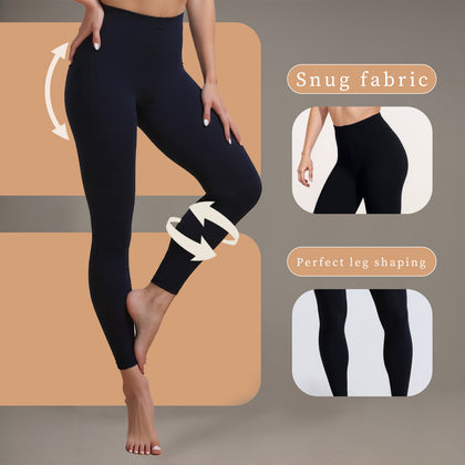 2-Pack Women's 70D Velvet Cropped Tights High Stretch Soft Opaque Capri Leggings Black for Work Casual Everyday Wear Breathable Fabric