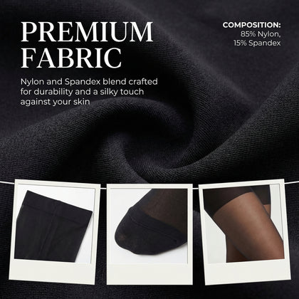 2-Pack Women's 20D Sheer Glossy Tights | High Shine Oil Finish Pantyhose | Ultra Thin Invisible Nude & Coffee Stockings | High Stretch Control Top for Events (Sizes S-XL)