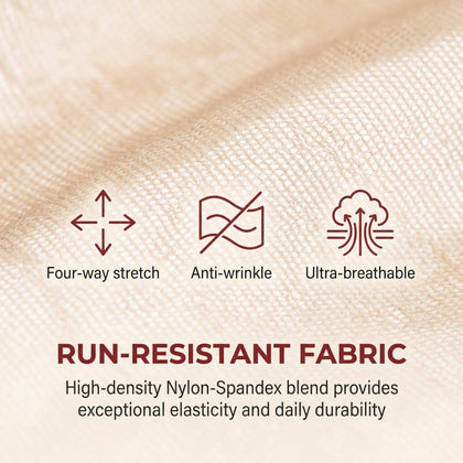 2-Pack Women's 20D Sheer Glossy Tights | High Shine Oil Finish Pantyhose | Ultra Thin Invisible Nude & Coffee Stockings | High Stretch Control Top for Events (Sizes S-XL)