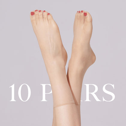 10-Pack Women’s Sheer No-Show Crystal Ankle Socks – Soft, Breathable, High Stretch Invisible Socks, Black One Size for Work, Casual & Everyday Wear