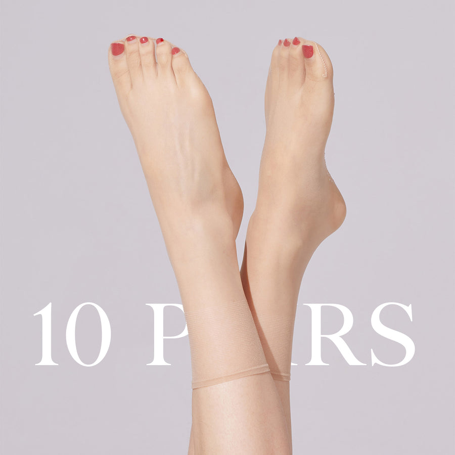 10-Pack Women’s Sheer No-Show Crystal Ankle Socks – Soft, Breathable, High Stretch Invisible Socks, Black One Size for Work, Casual & Everyday Wear