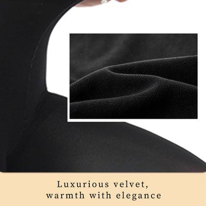 2-Pack Women's 70D Velvet Cropped Tights High Stretch Soft Opaque Capri Leggings Black for Work Casual Everyday Wear Breathable Fabric