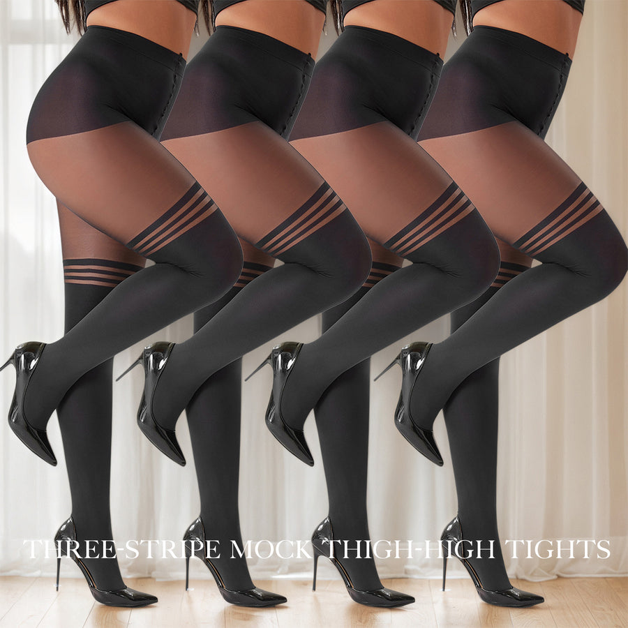 40D Shaping Tights for Women - High Waisted Tummy Control Pantyhose | Elegant Black High Stretch Stockings | Durable Slimming Hosiery for Work & Daily Wear