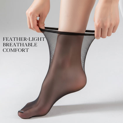 10-Pack Women’s Sheer No-Show Crystal Ankle Socks – Soft, Breathable, High Stretch Invisible Socks, Black One Size for Work, Casual & Everyday Wear