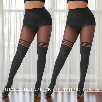 40D Shaping Tights for Women - High Waisted Tummy Control Pantyhose | Elegant Black High Stretch Stockings | Durable Slimming Hosiery for Work & Daily Wear