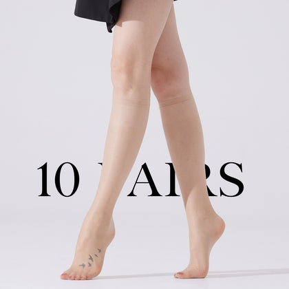 10-Pack Women's Sheer Crystal Crew Socks | Ultra Thin Glass Silk No-Show Socks | High Stretch Soft Hosiery | One Size for Work & Daily Wear