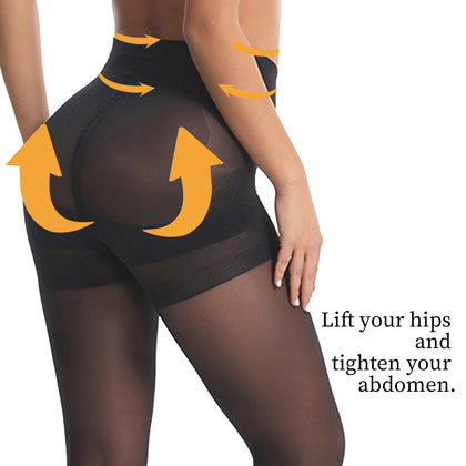 4 Pack Tummy Control Sheer Pantyhose for Women - High Waisted Slimming Shaping Tights - 40D Ultra Stretch Anti-Run Black Stockings - Daily Wear Hosiery