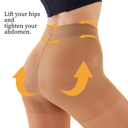 4 Pack Tummy Control Sheer Pantyhose for Women - High Waisted Slimming Shaping Tights - 40D Ultra Stretch Anti-Run Black Stockings - Daily Wear Hosiery