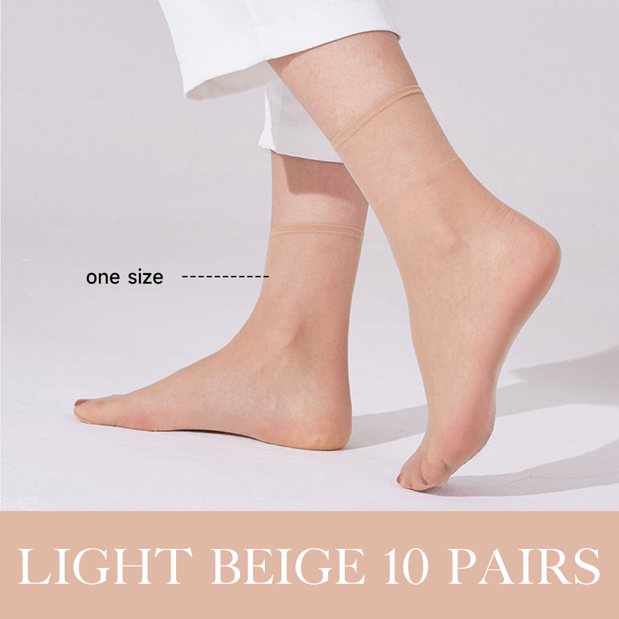 10-Pack Women’s Sheer No-Show Crystal Ankle Socks – Soft, Breathable, High Stretch Invisible Socks, Black One Size for Work, Casual & Everyday Wear
