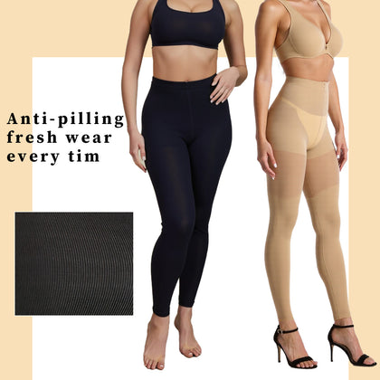 2-Pack Women's 70D Velvet Cropped Tights High Stretch Soft Opaque Capri Leggings Black for Work Casual Everyday Wear Breathable Fabric