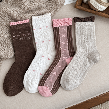 Heather Texture Crew Socks