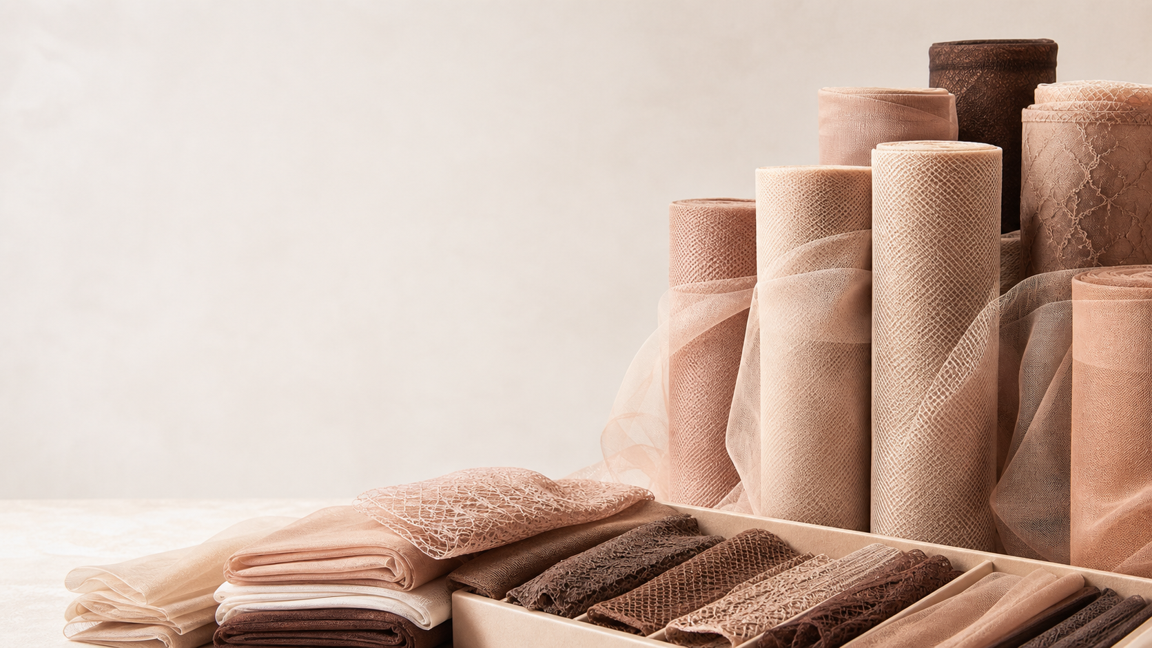 Wholesale hosiery rolls and folded pantyhose samples