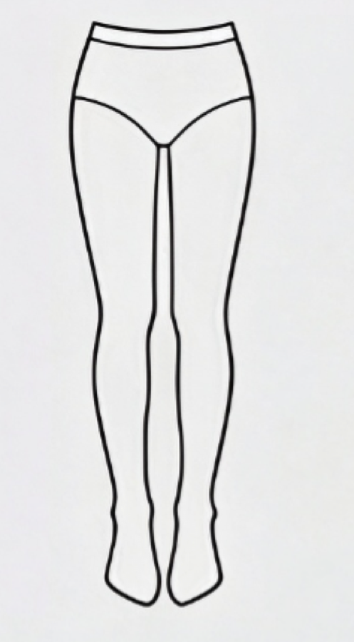 Classic sheer tights line drawing